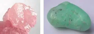 Камни Венеры — розовый кварц и хризопраз